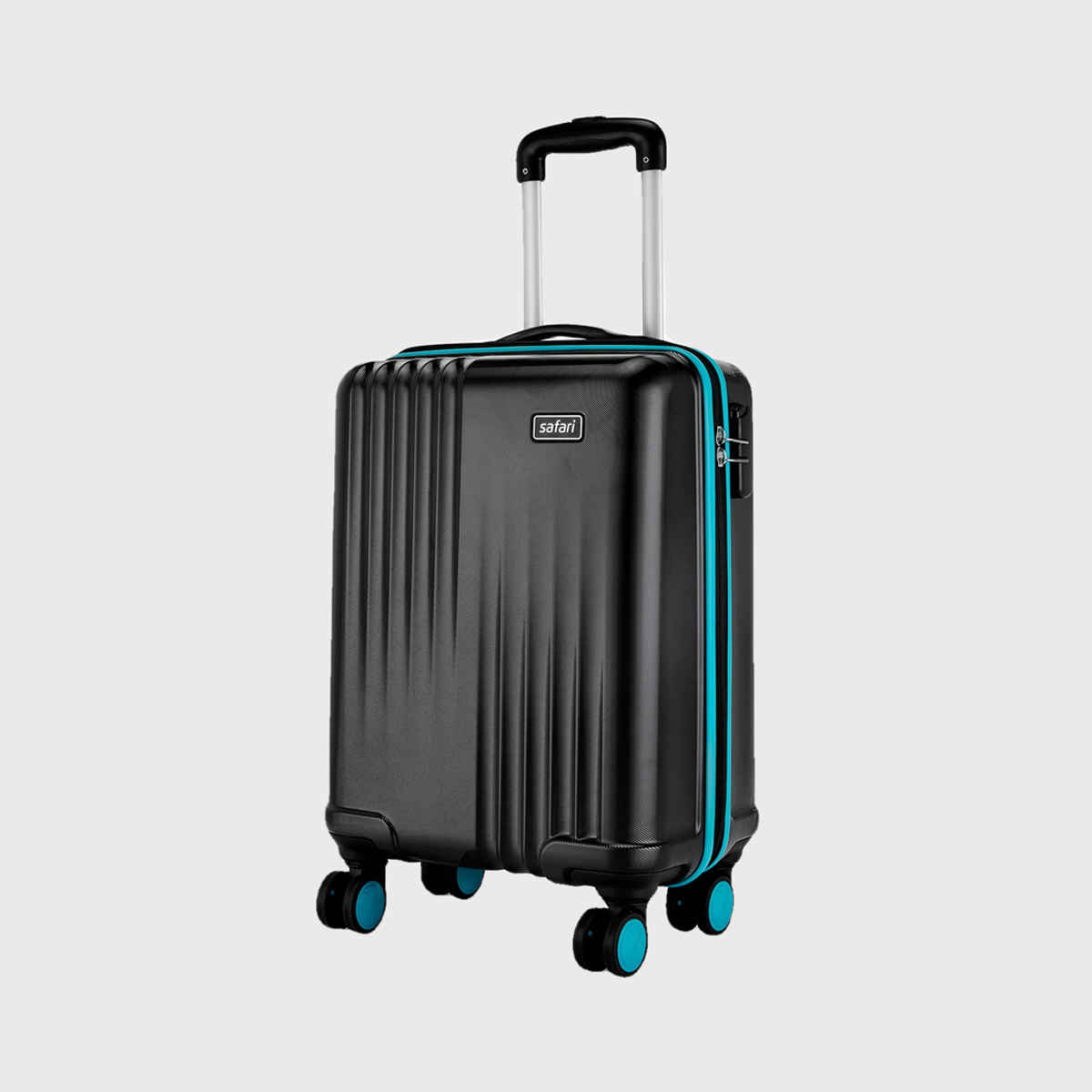 Safari Solid Polycarbonate 30 L Telescopic Cabin Trolley Bag | Black - 59 cm