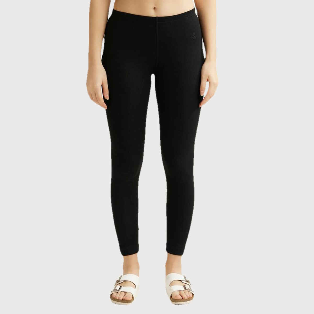 Jockey 2520 Women's Super Combed Cotton Rich Thermal Leggings | Black-S