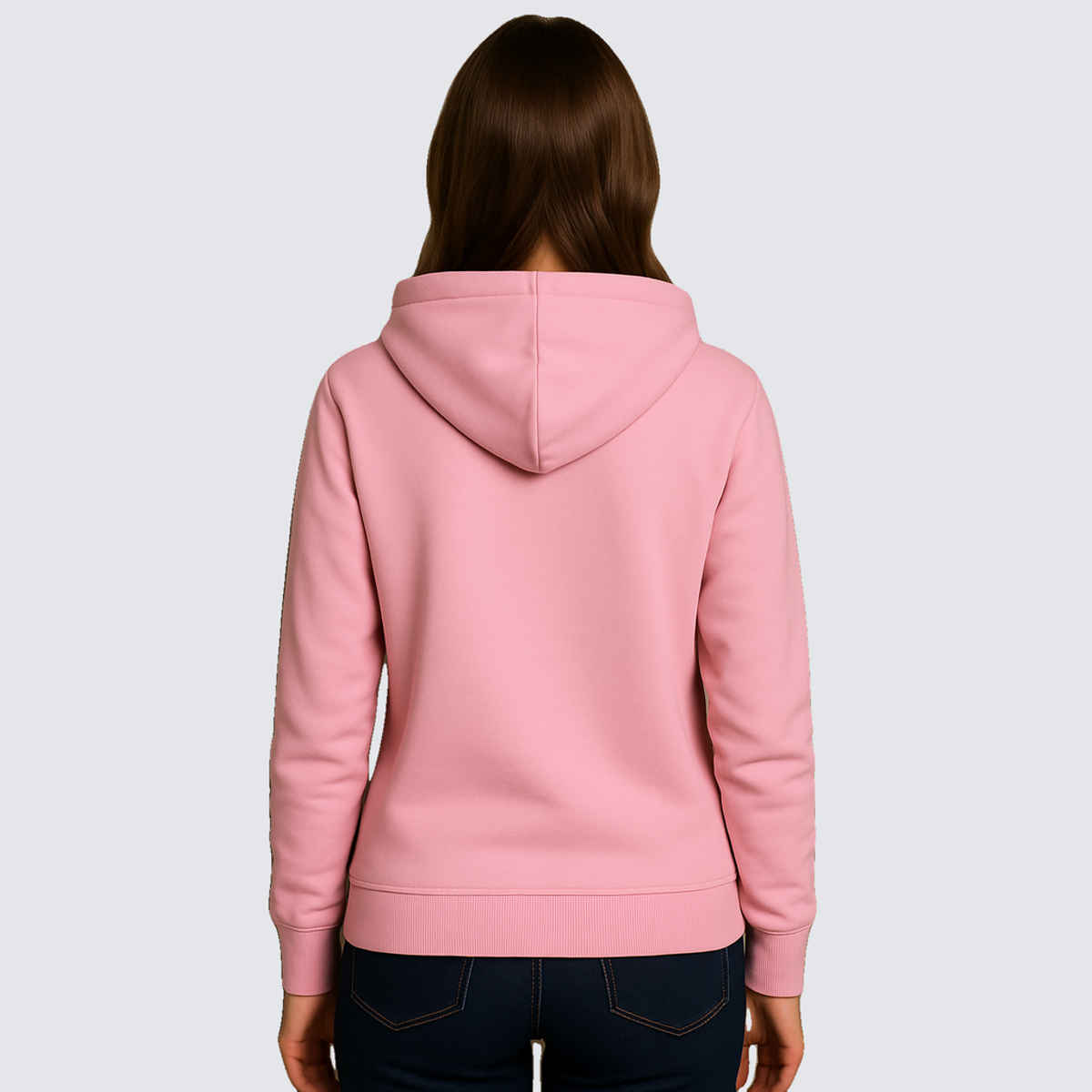 Try This Women's Full Sleeve Graphic Print Hooded Sweatshirt | Pink - M