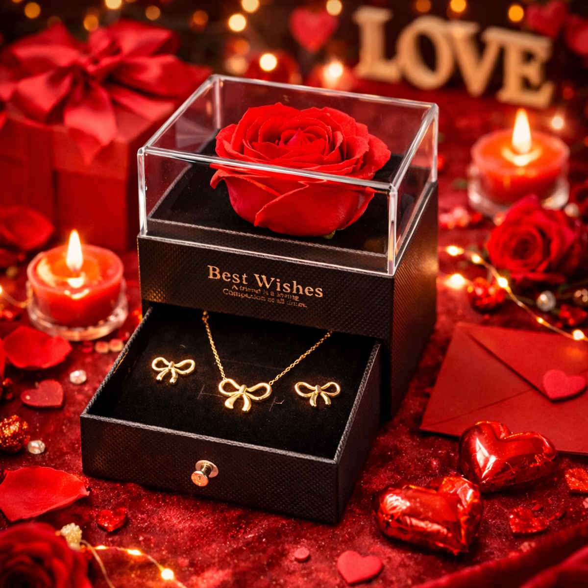 Legal Bribe Women's D Style Sling Bag | Black (1pc) & Beautynx Rose & Sparkle Gift (1pc) Combo