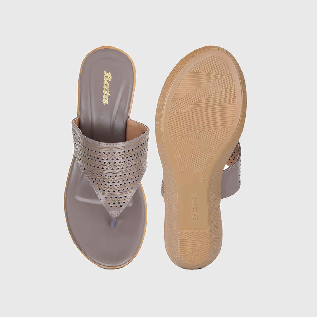 Bata Gunmetal Thong For Women - 3