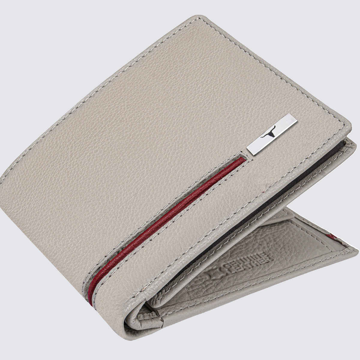 URBAN FOREST Men's Stag Leather Wallet | Sand & Red