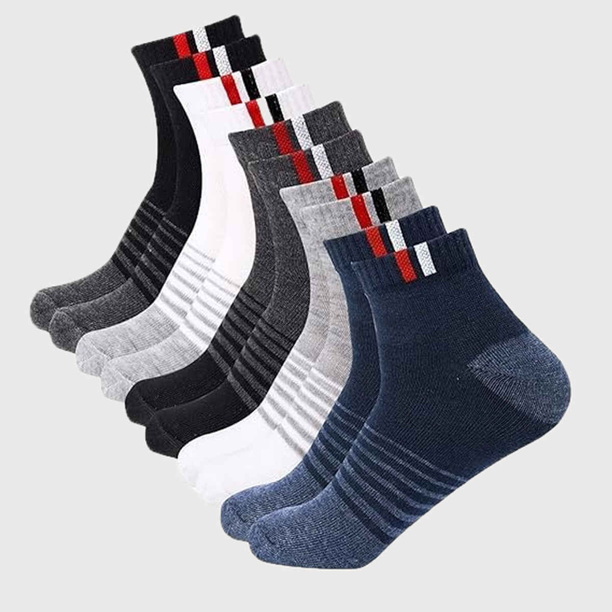 Sjeware Unisex Solid Cotton, Elastane, and Polyester Ankle Socks | Assorted - One Size
