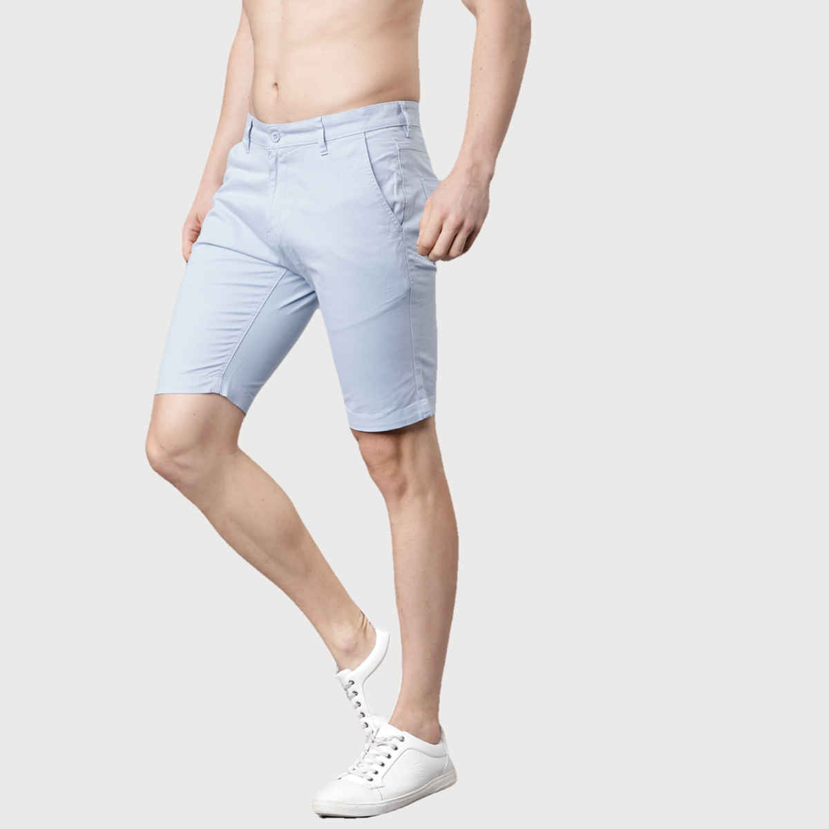 HIGHLANDER Men's Slim Fit Chino Shorts | Blue - 32