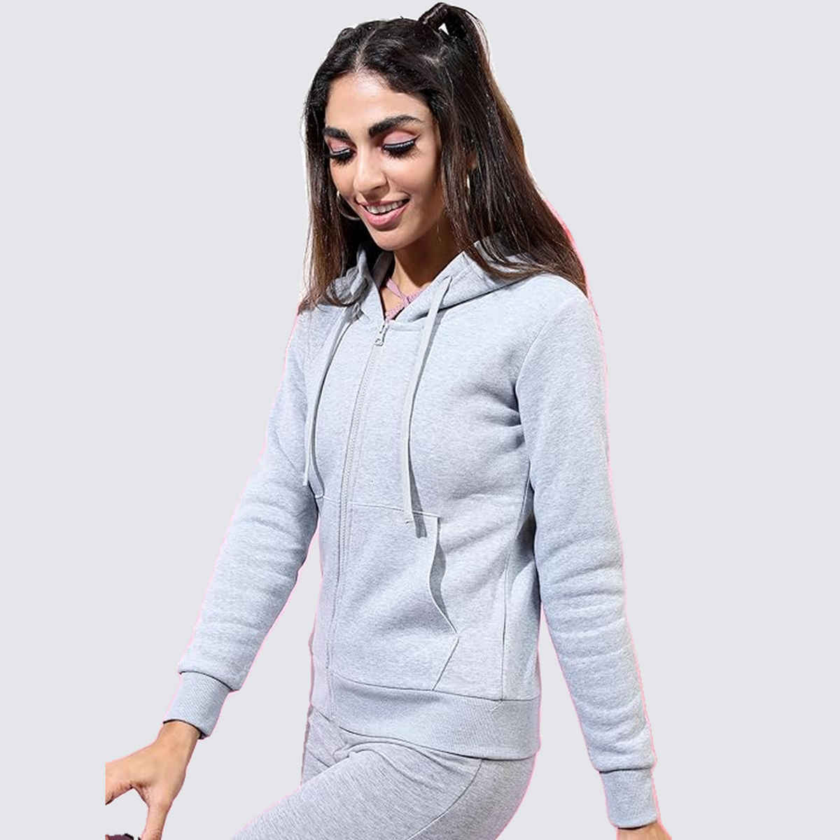 Ketch Women Full Sleeve Slim Fit Sweatshirt | Grey | S