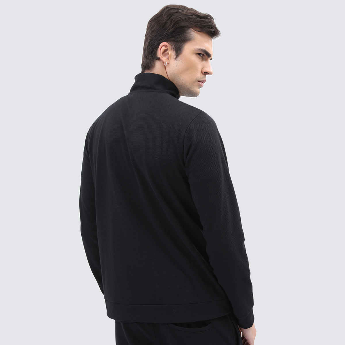 HIGHLANDER Men's Mock Neck Tailored Jacket | Black - L