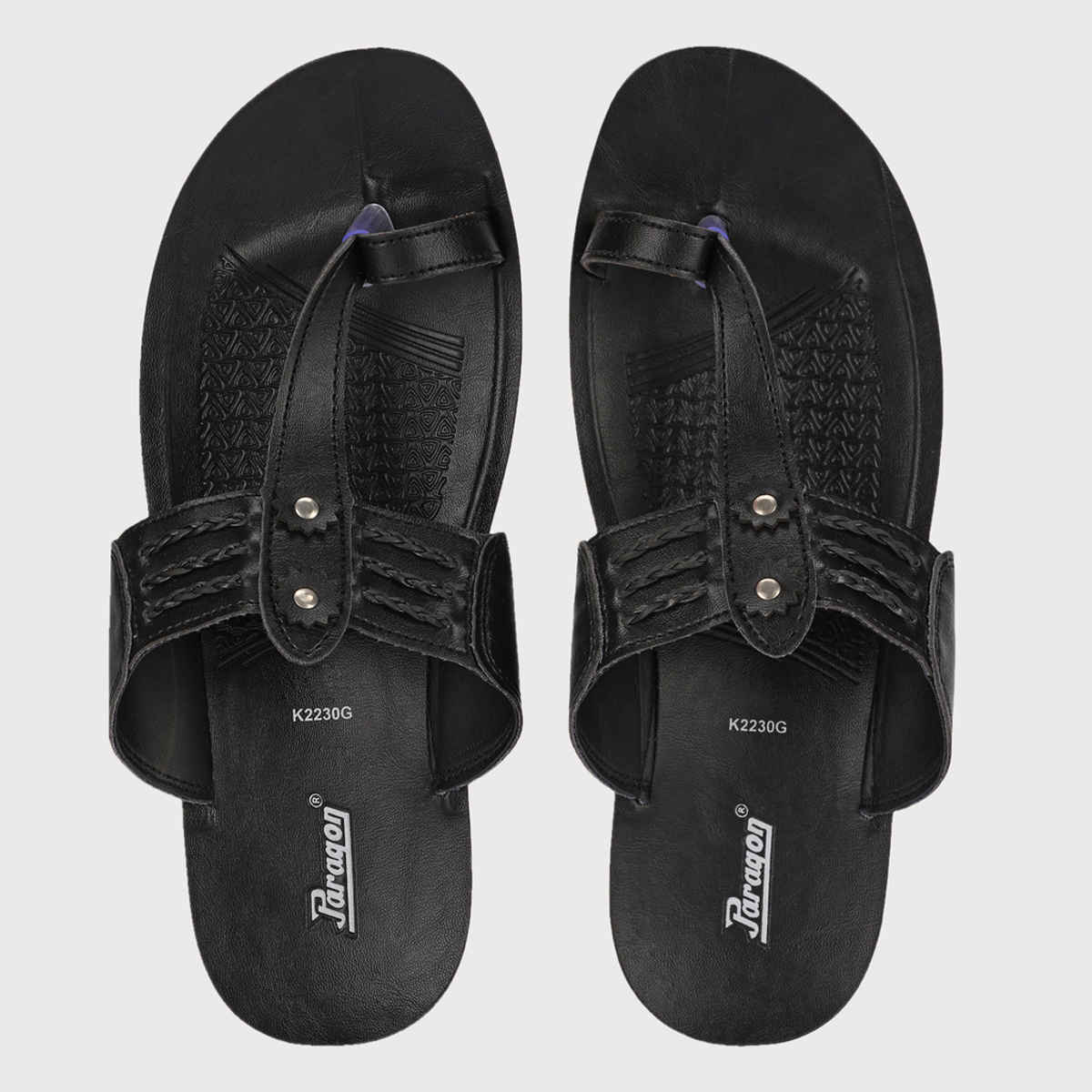 Paragon Men's Black Pu Sandals PUK2230G UK 10