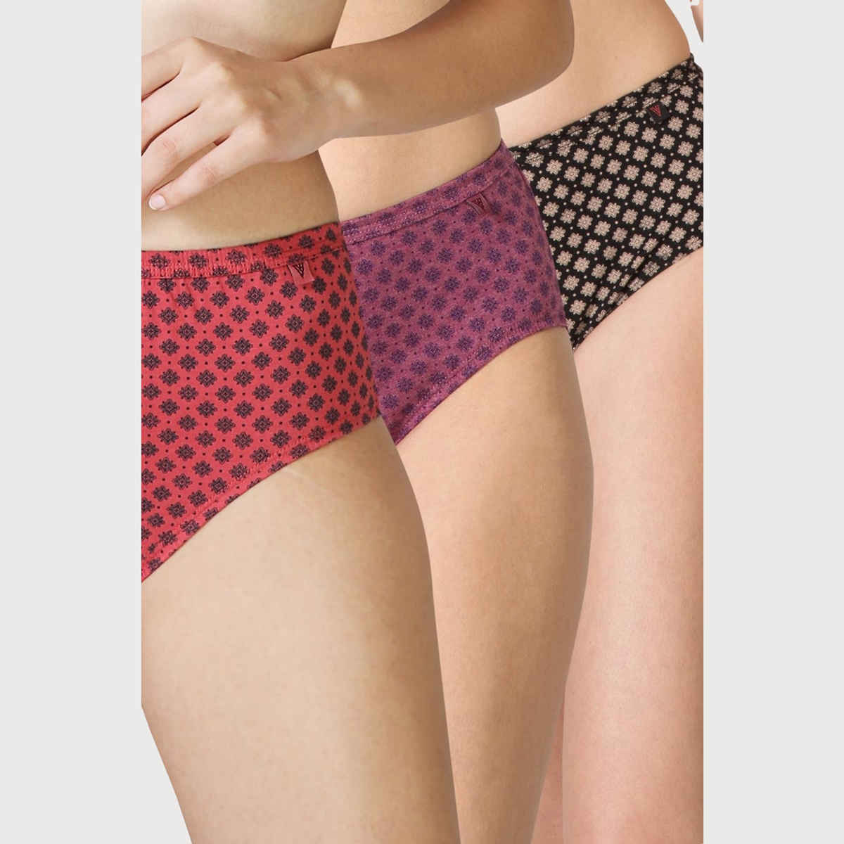 Van Heusen Women Pack of 3 Anti Bacterial Waistband Hipster Panty |L |Colour May Vary