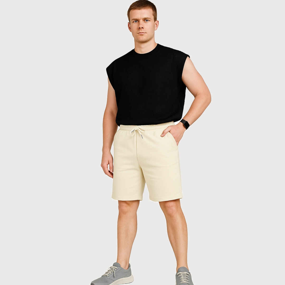 EQL Men's Pure Cotton Shorts | Beige - M
