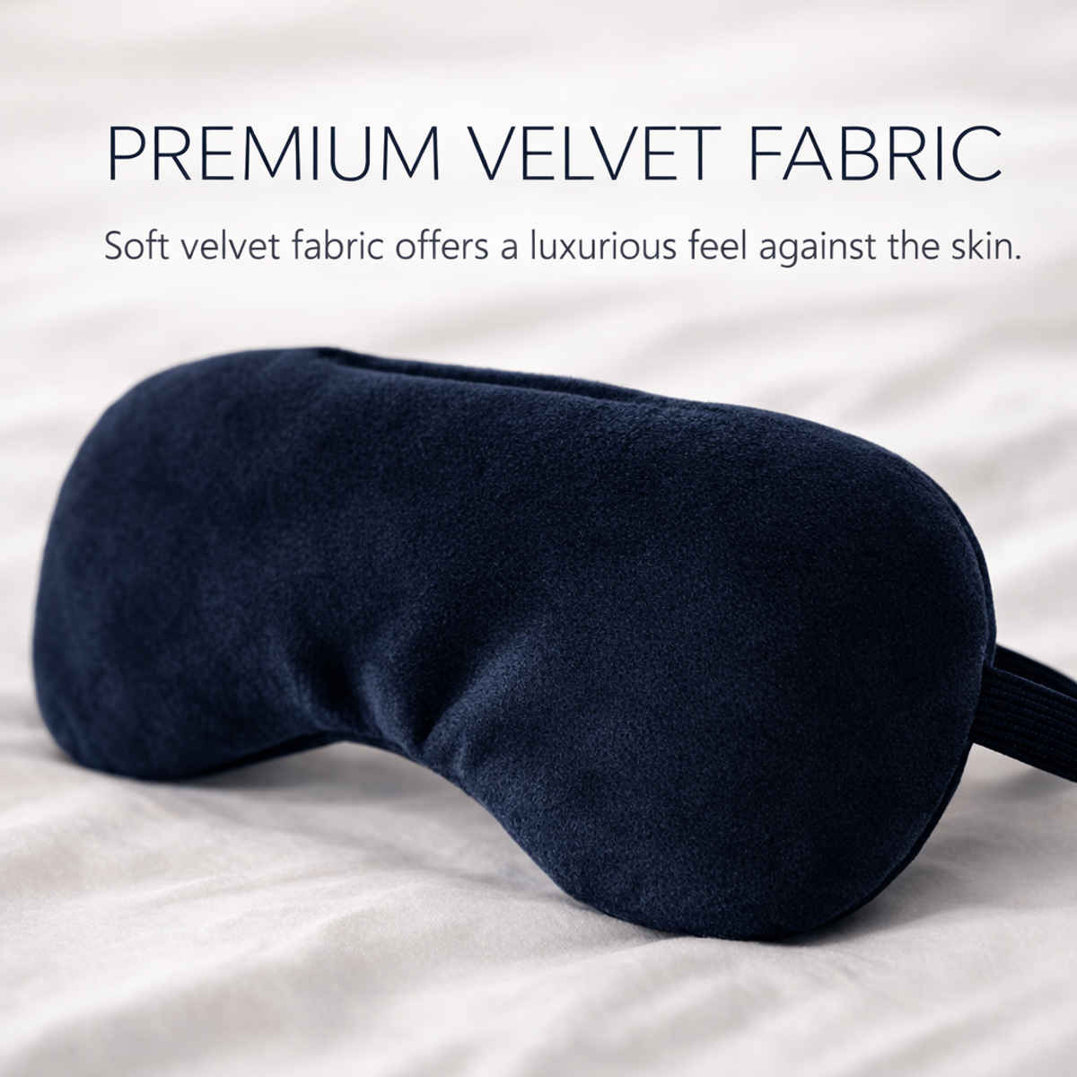 Trajectory Eye Mask for Sleeping with Adjustable Strap Velvet Sleep Mask | Blue