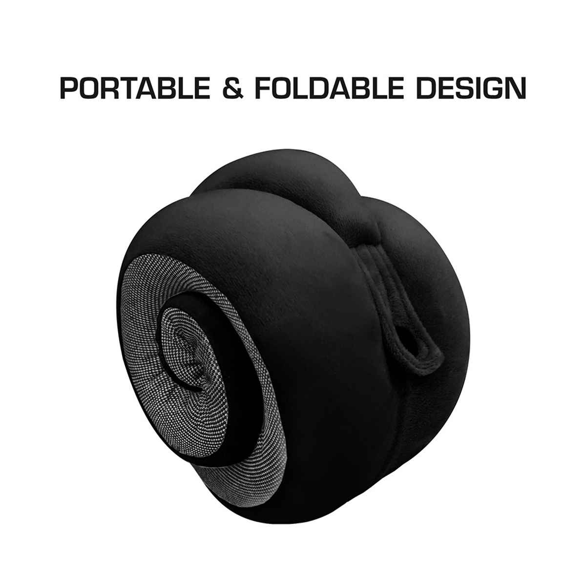 Billebon Unisex Memory Foam Neck Pillow | Black - One Size