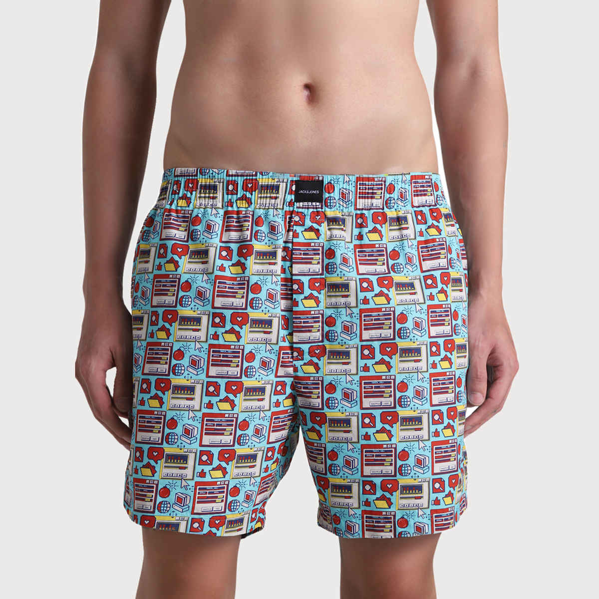 JACK & JONES Men's Chit Chat Boxer | Blue Topaz - L