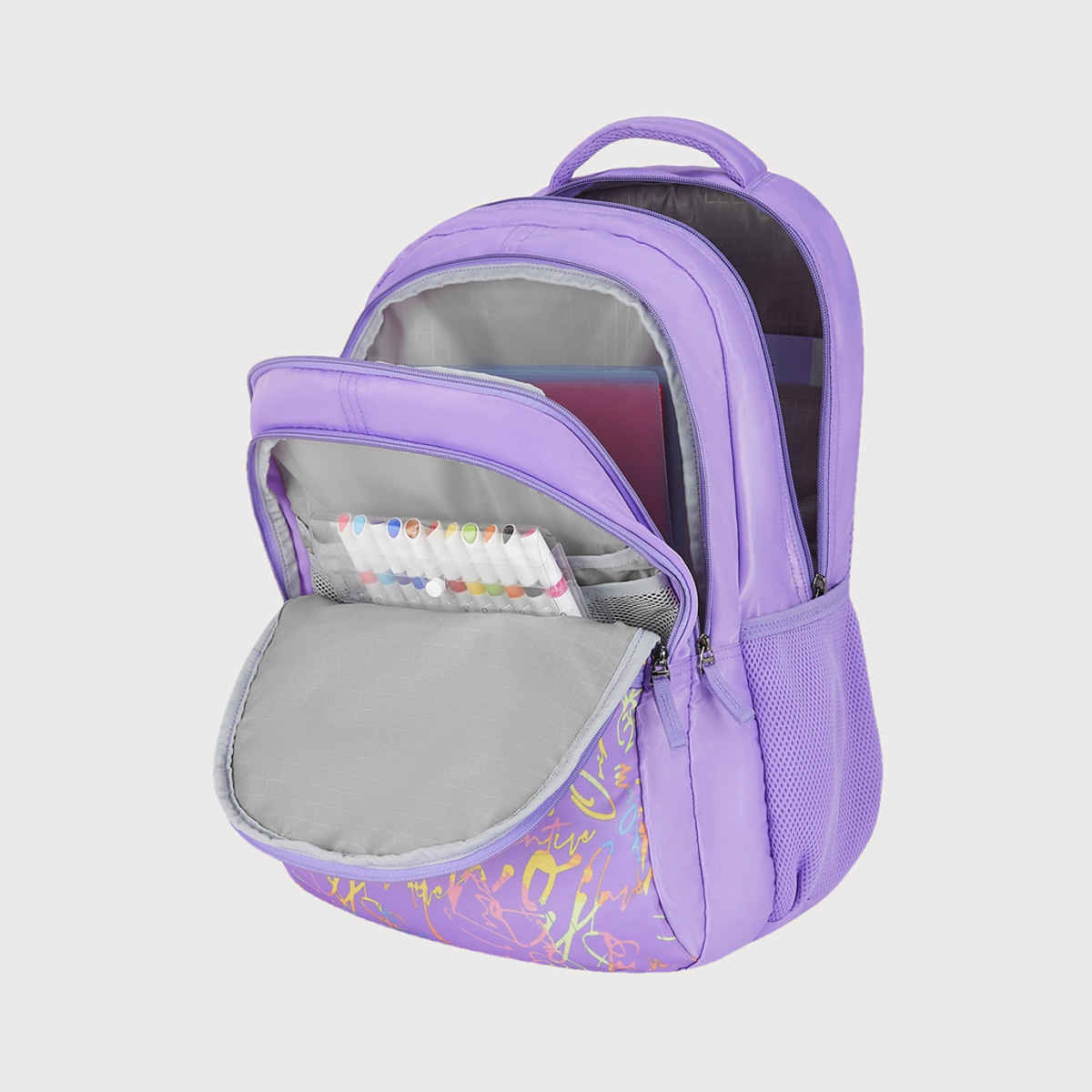 Genie Nuon Love Purple Backpack For Women | 19 Inch Bag For Girls | 36 L
