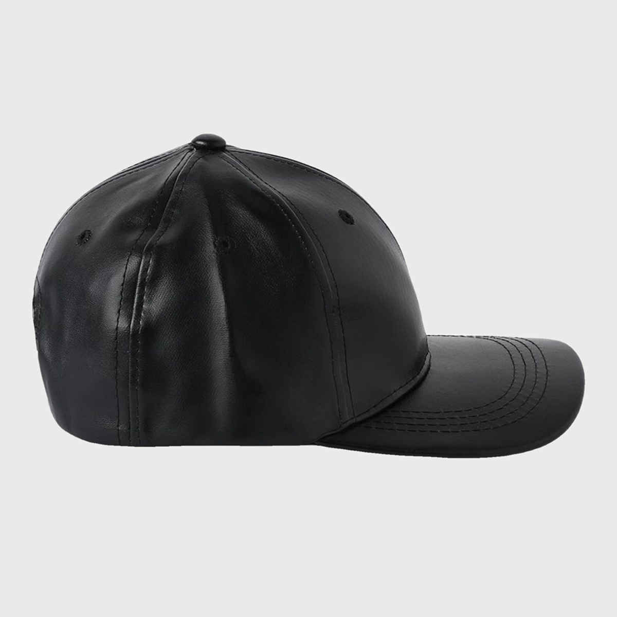 Haute Sauce Women's Solid Polyester Baseball Cap | Black - One Size