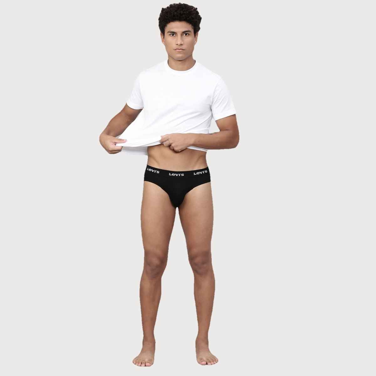 Levi's 009 Men's Neo Brief | Contoured Double Pouch | Pack of 2 | Black,Navy | S