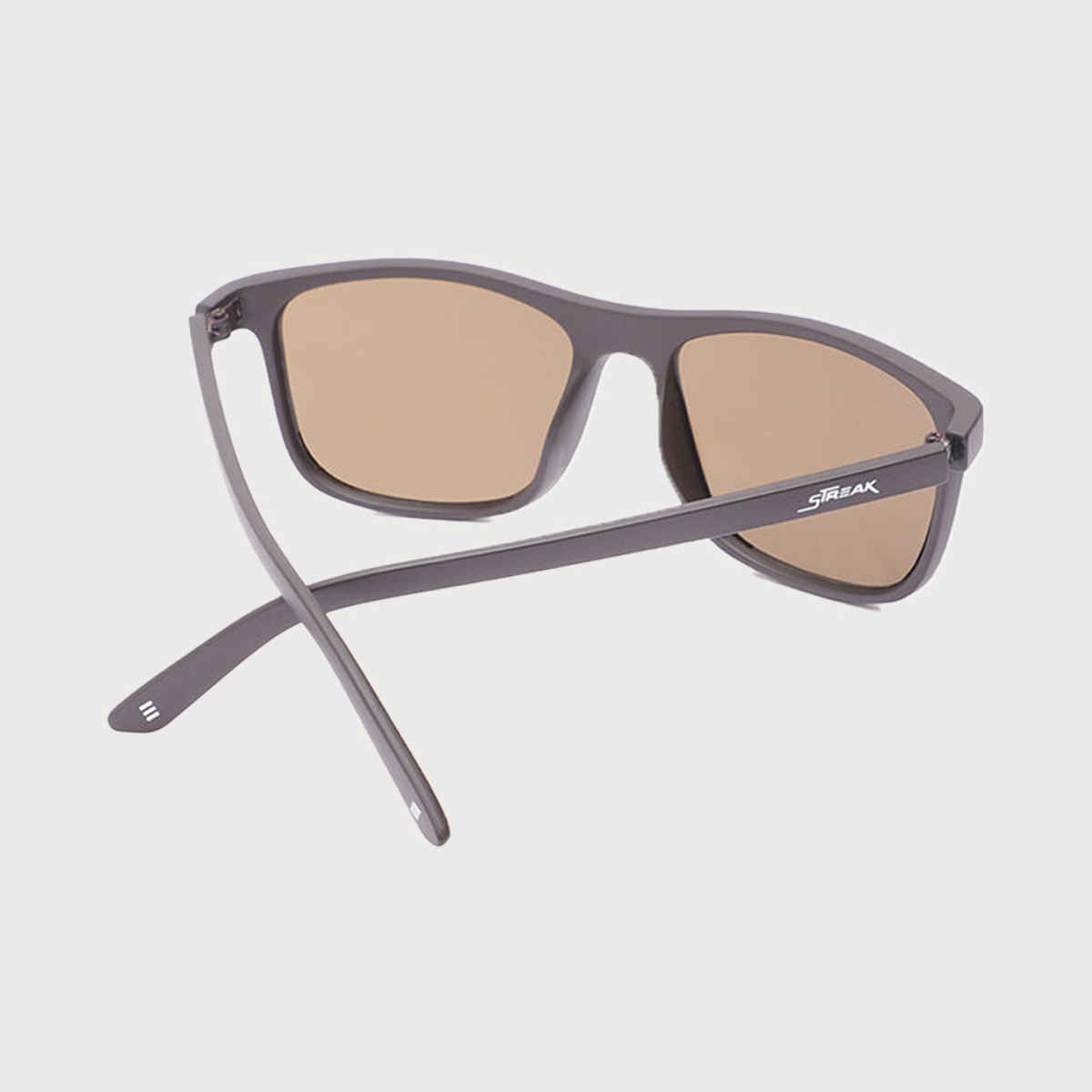 Specsmakers Unisex Solid Square Sunglasses | Brown - M