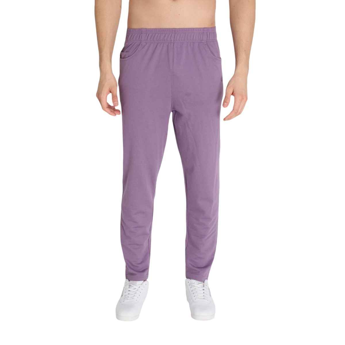 Chkokko Men Solid Casual Track Pant Regular Fit Lower With Pocket Purple Size - S