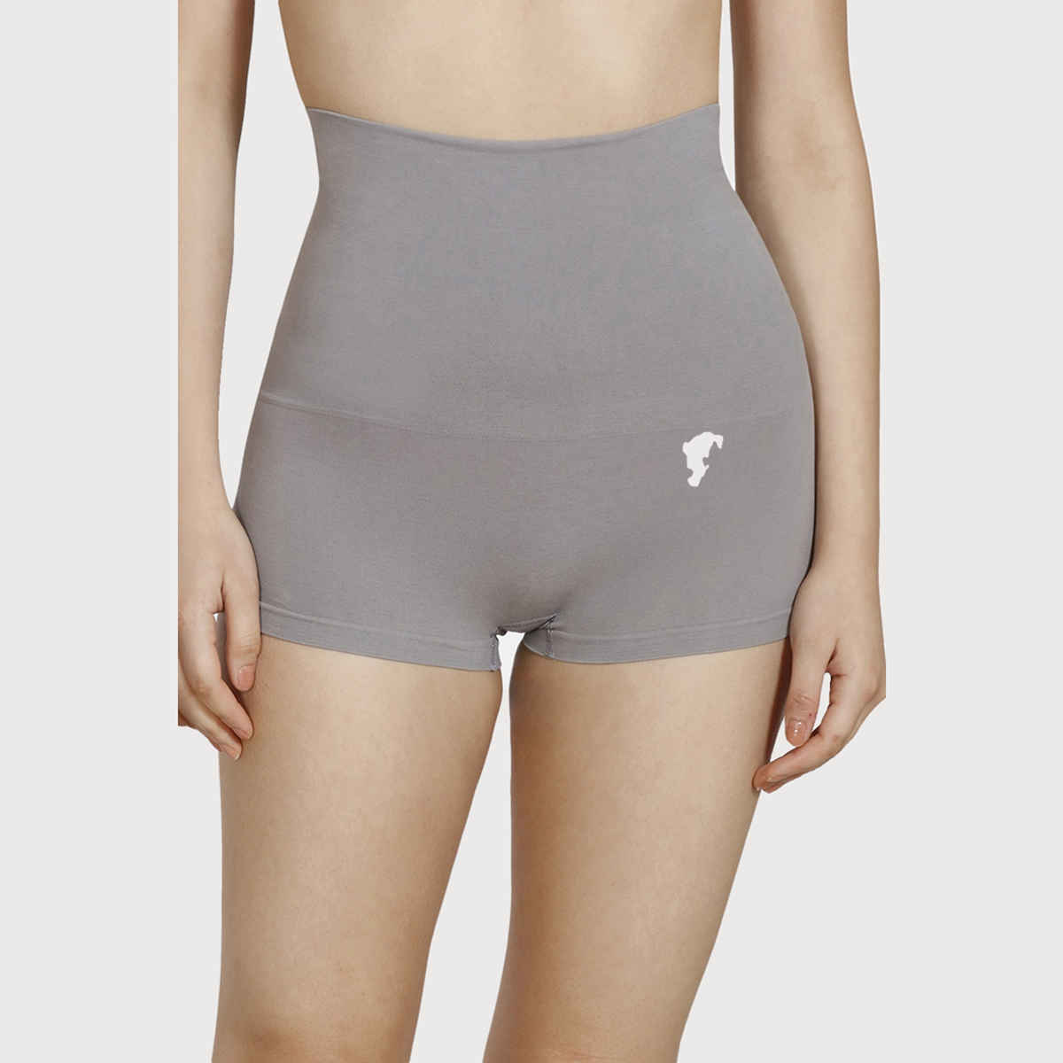 Zivame Women's Tummy Control Midwaist Boyshort | Grey - 2XL