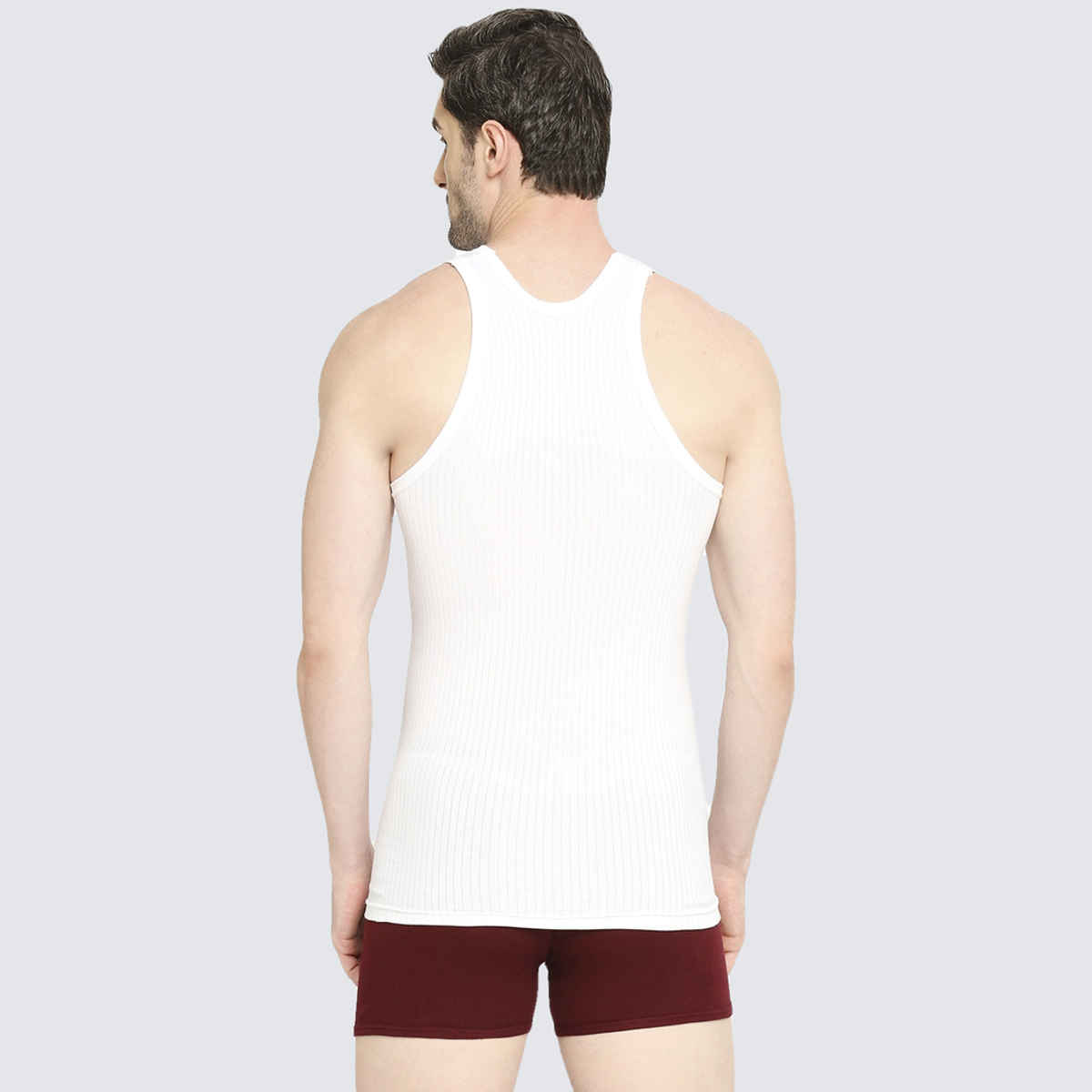Vip Array Men's White Vest | Pack of 2 | 95 cm