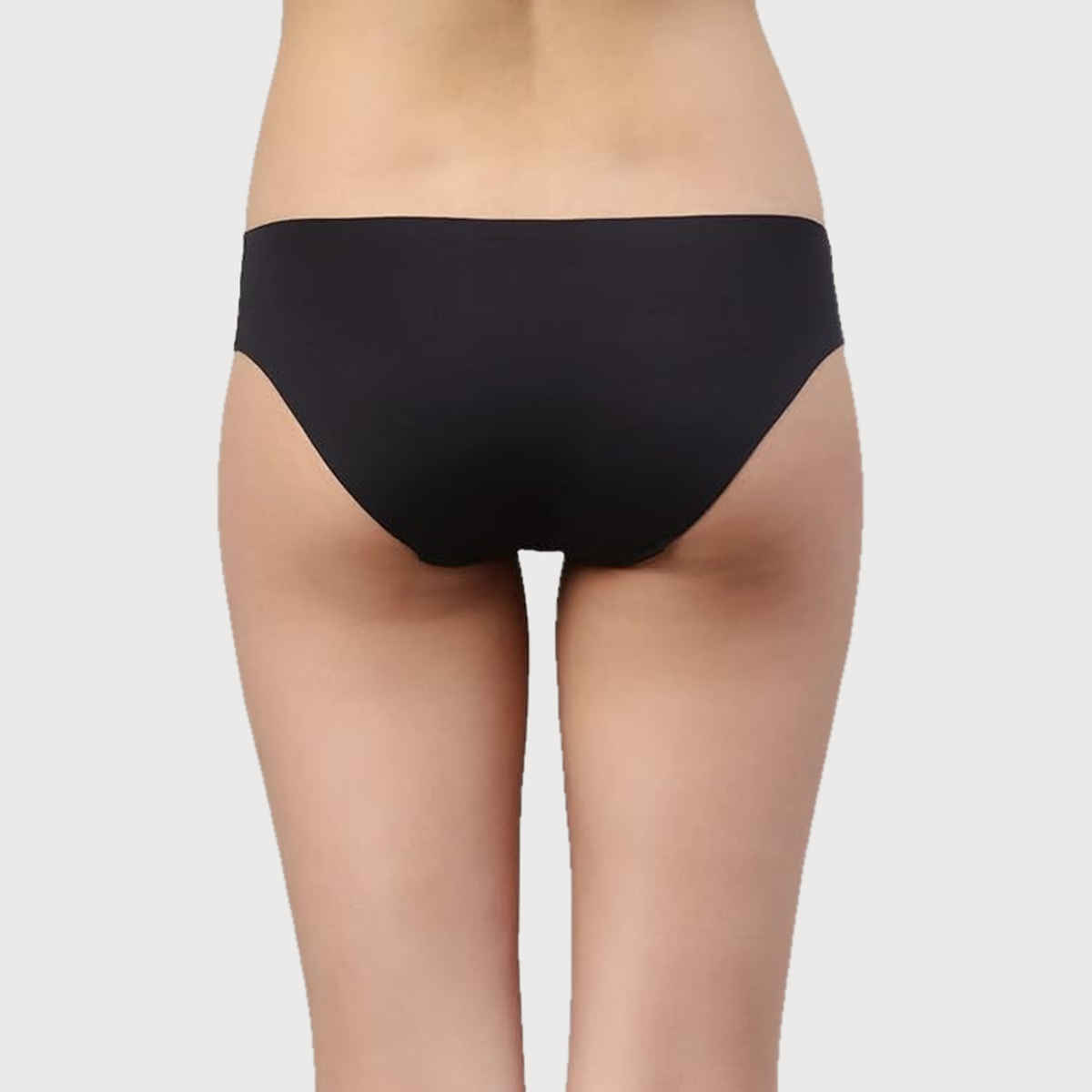 Enamor Women's PB40 100% Cotton Crotch Bikini Panty|Low Waist | Jet Black-M