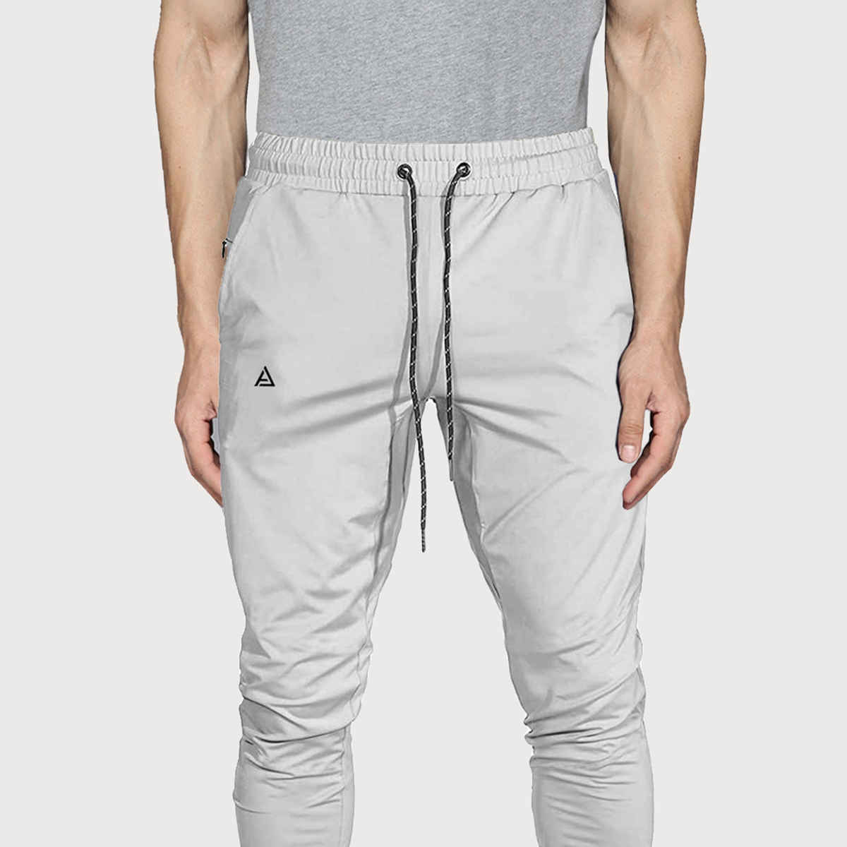 Avolt Men's Solid Regular Fit Track Pant | Light Grey - XL