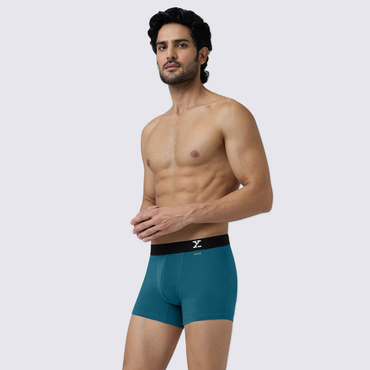 XYXX Men's Aero Cotton Solid Trunks Pack of 1, Green Emerald| L