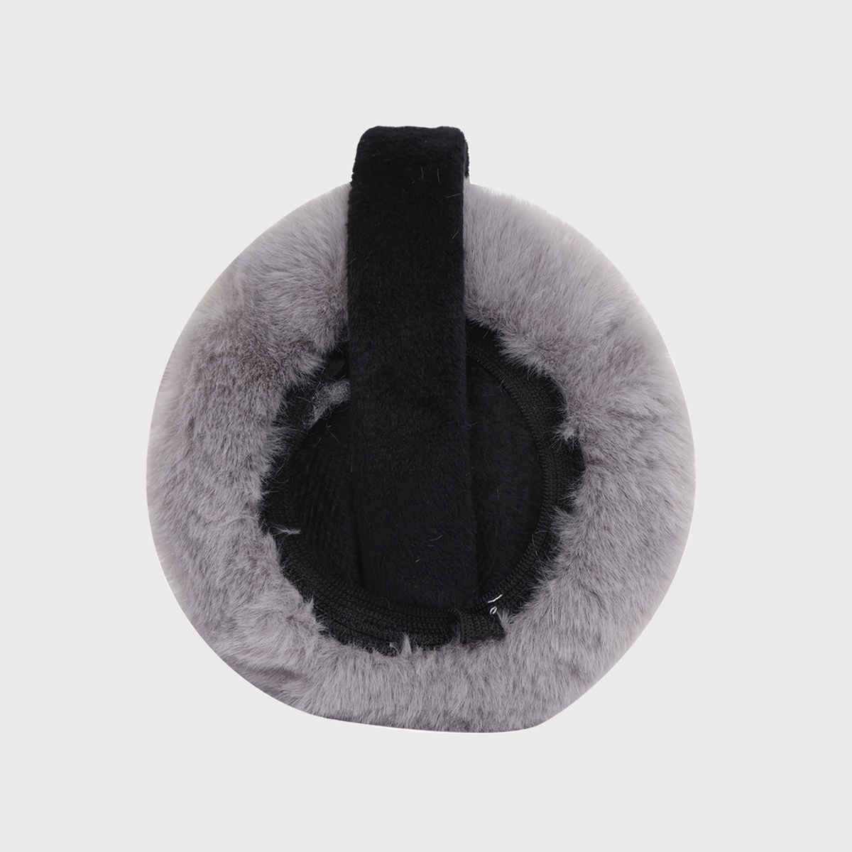 Fabseasons Unisex Solid Faux Fur Winter Earmuffs | Grey - Free Size