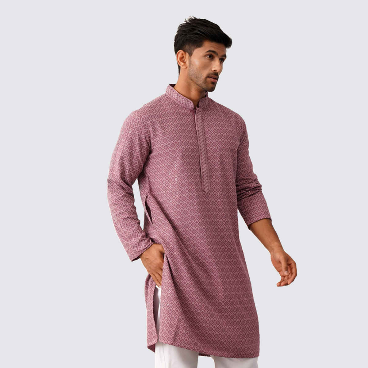 Jompers Men Kurta Only Ko 5052Magenta XXL