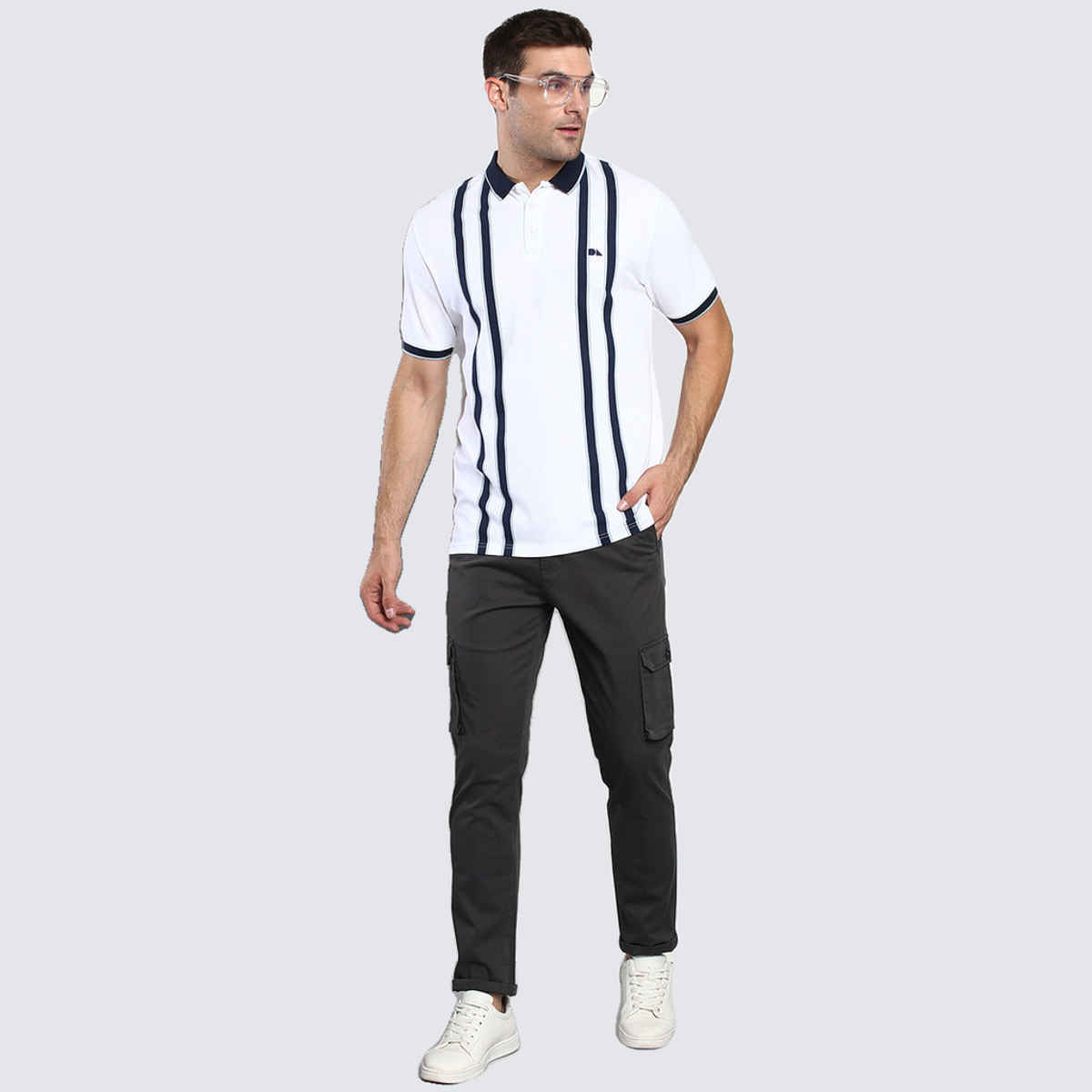 Dennis Lingo Men's Tapered Fit Cargos Trousers | Grey | 34