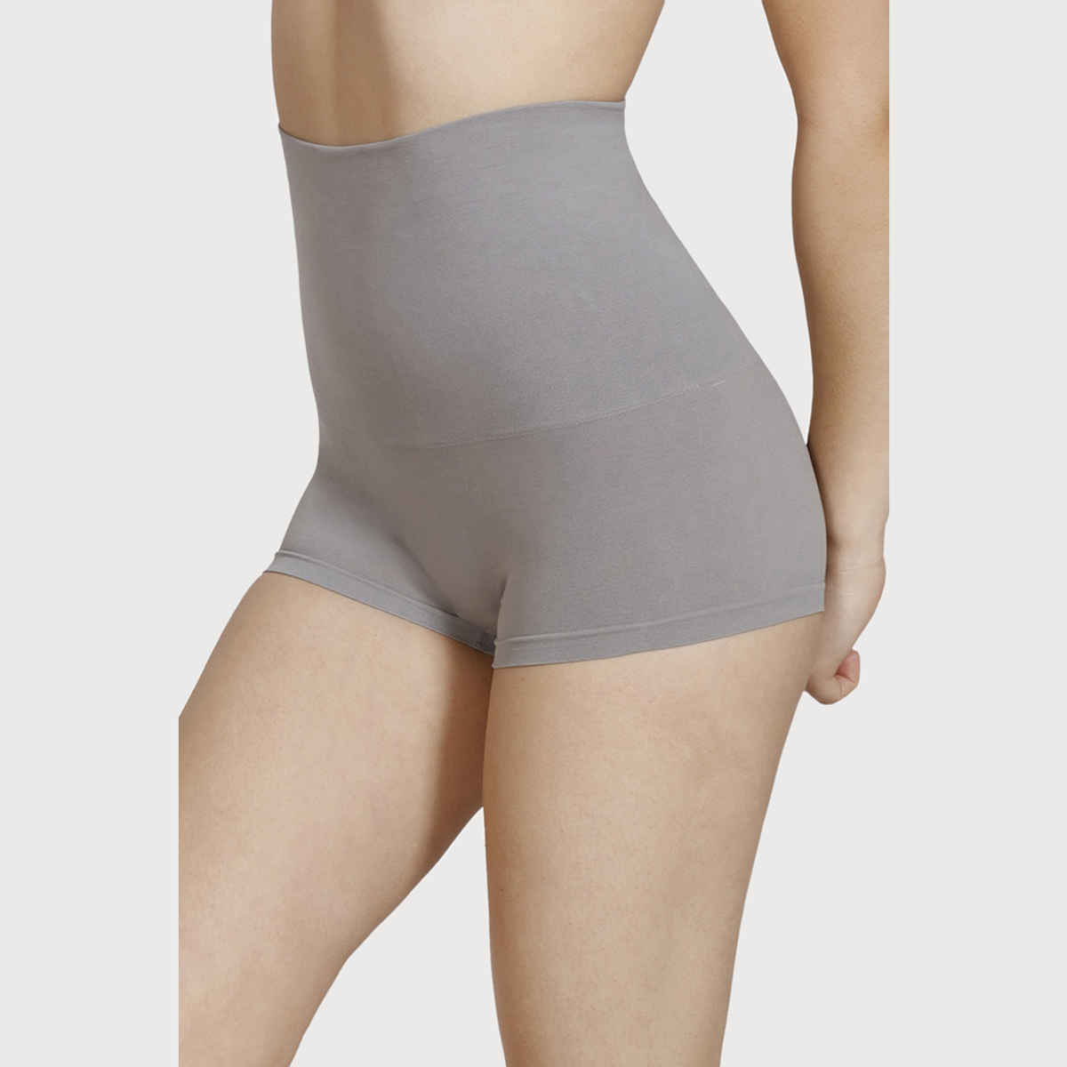 Zivame Women's Tummy Control Midwaist Boyshort | Grey - S