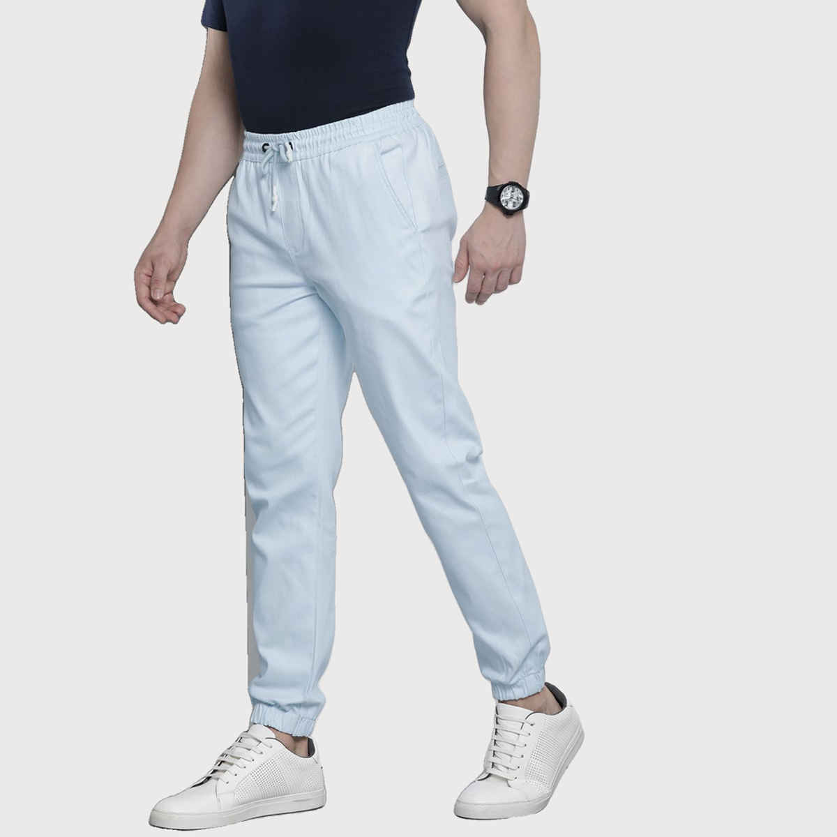 The Indian Garage Co Men s | Slim Fit Casual Chino Jogger | Ice Water | 34