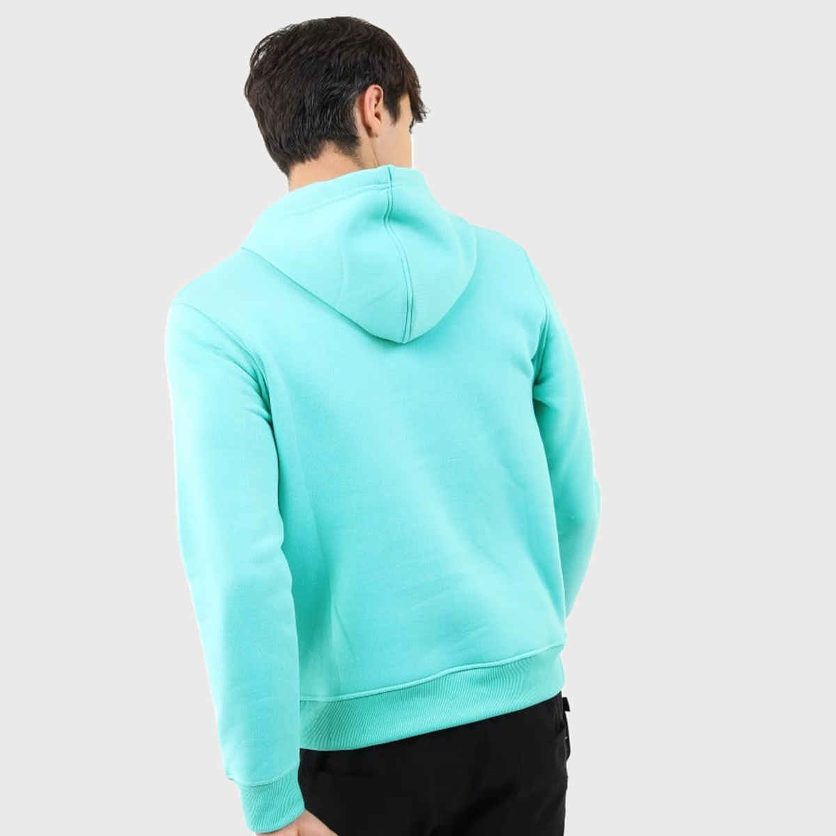 Ketch Men Hooded Solid Sweatshirt | Blue | M