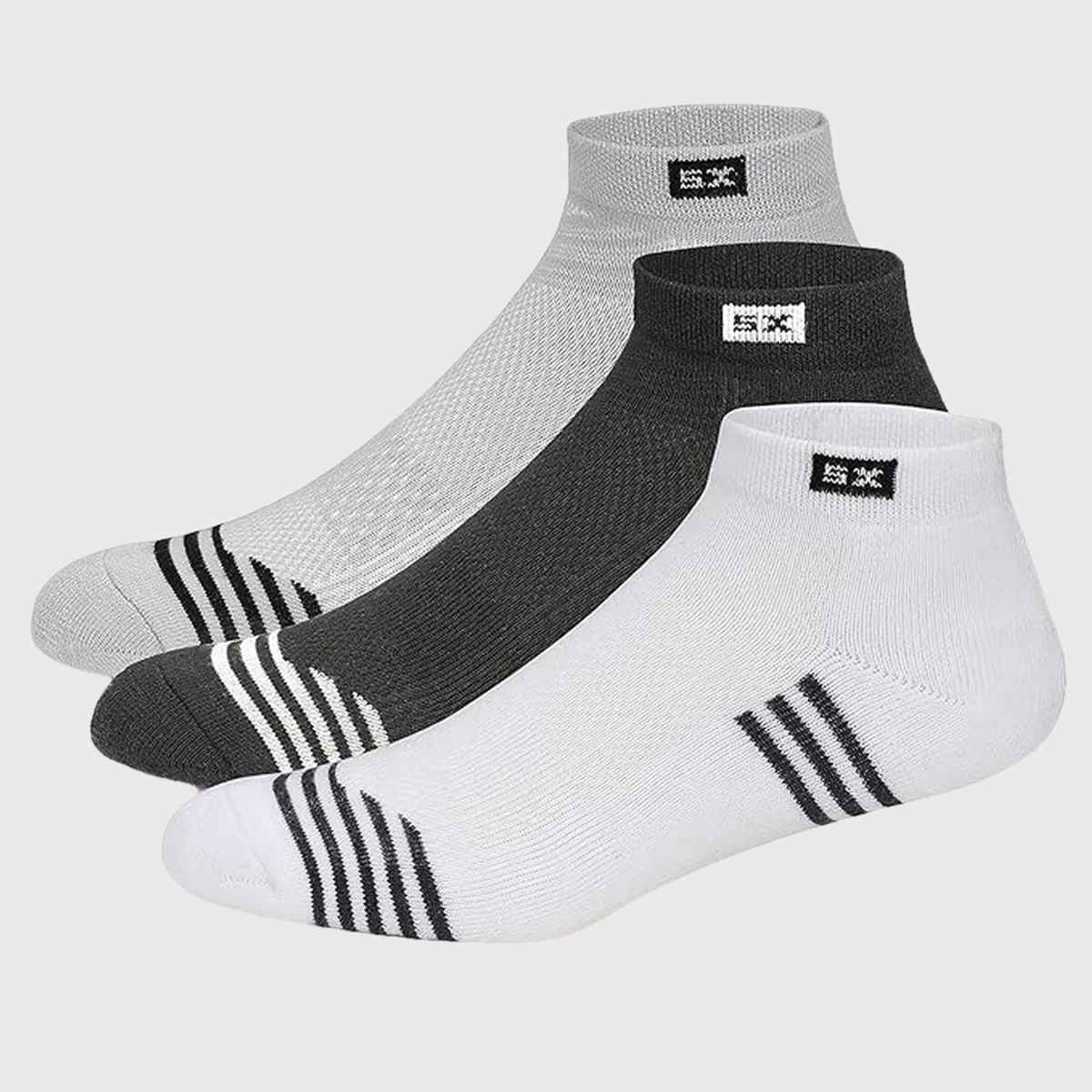 Supersox Men's Solid Combed Cotton Ankle Socks | Assorted - Free Size