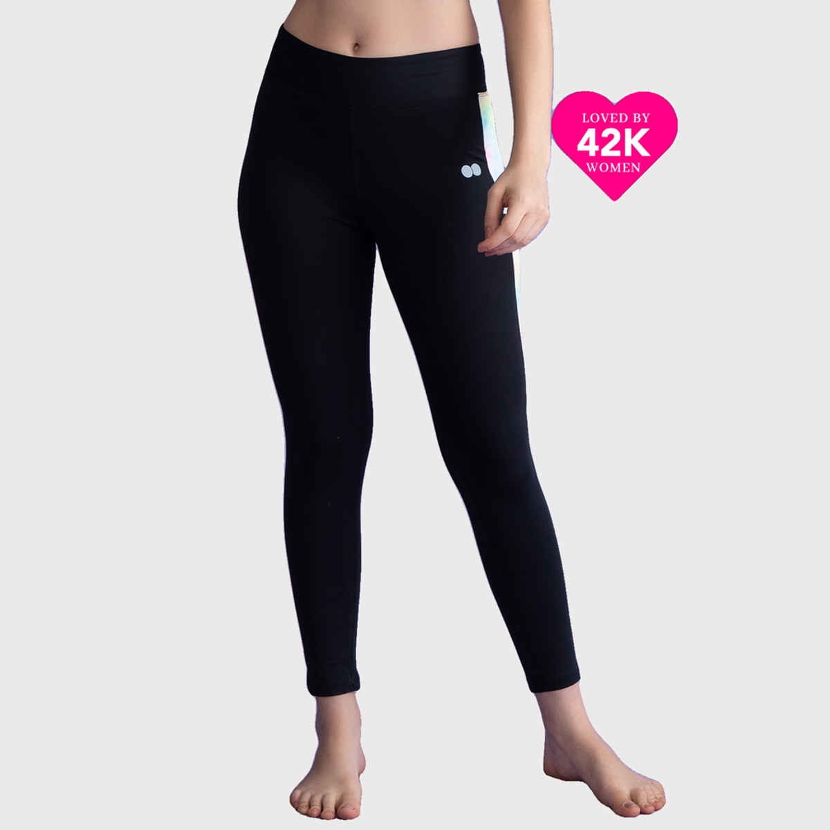 Clovia Snug Fit Active Ankle-Length Tights (Black - M)