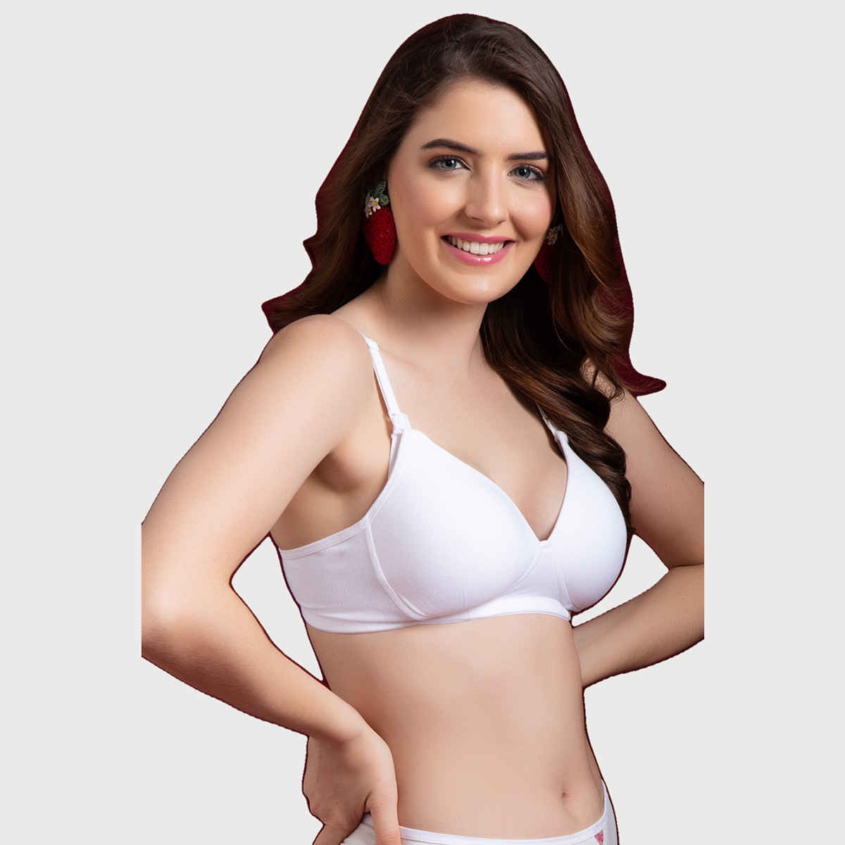 Clovia Women Padded Non-Wired Demi Cup Feeding Bra | White | 38B