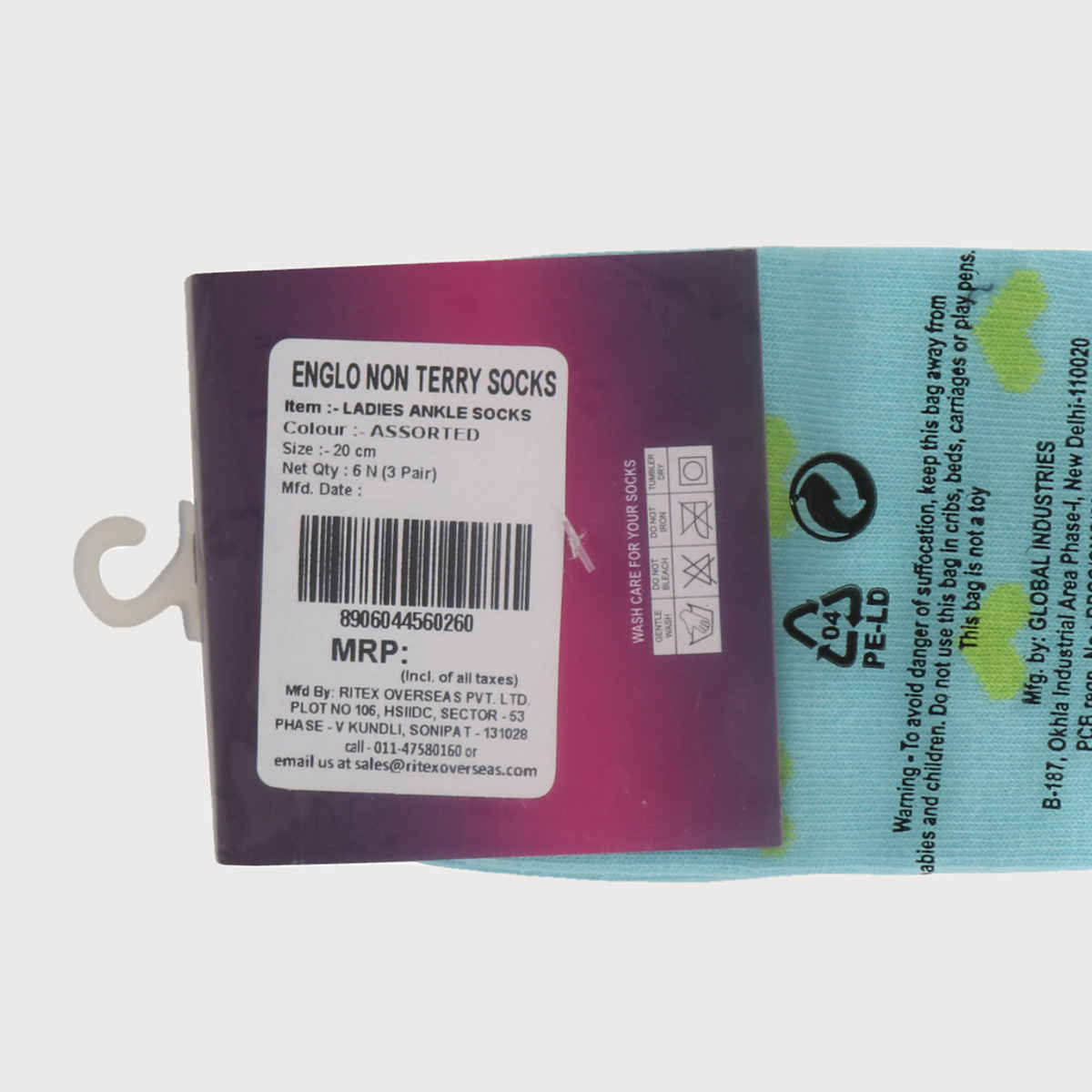 Englo Women's Cotton Ankle Socks | Multicolour - Free Size