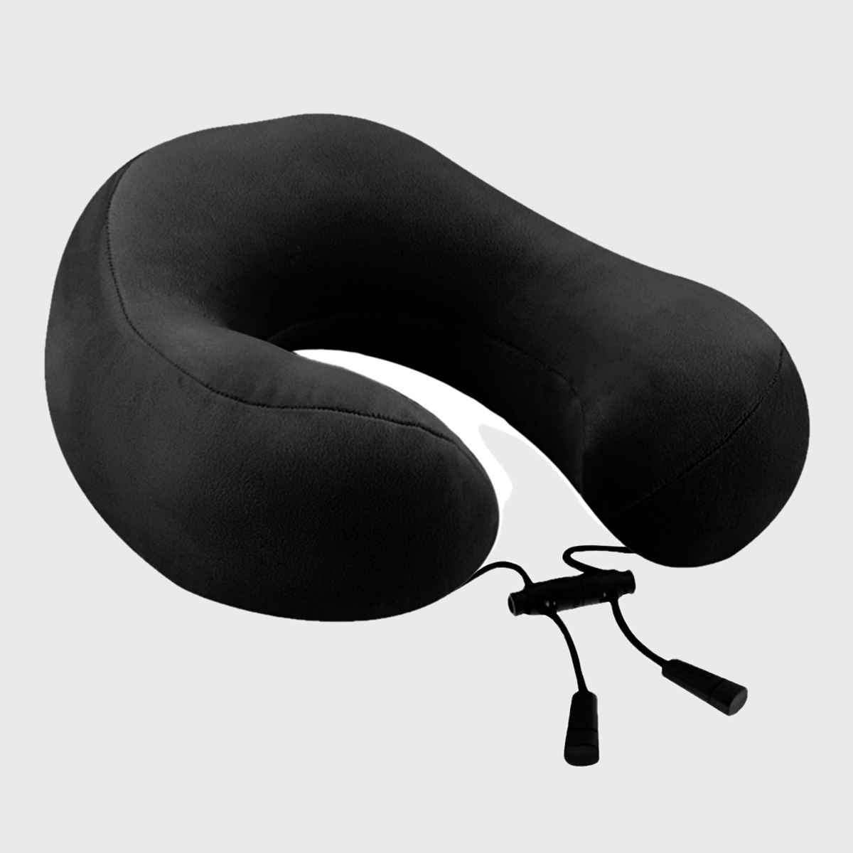Billebon Premium Fibre Filled Travel Neck Pillow | Round Shape| Black