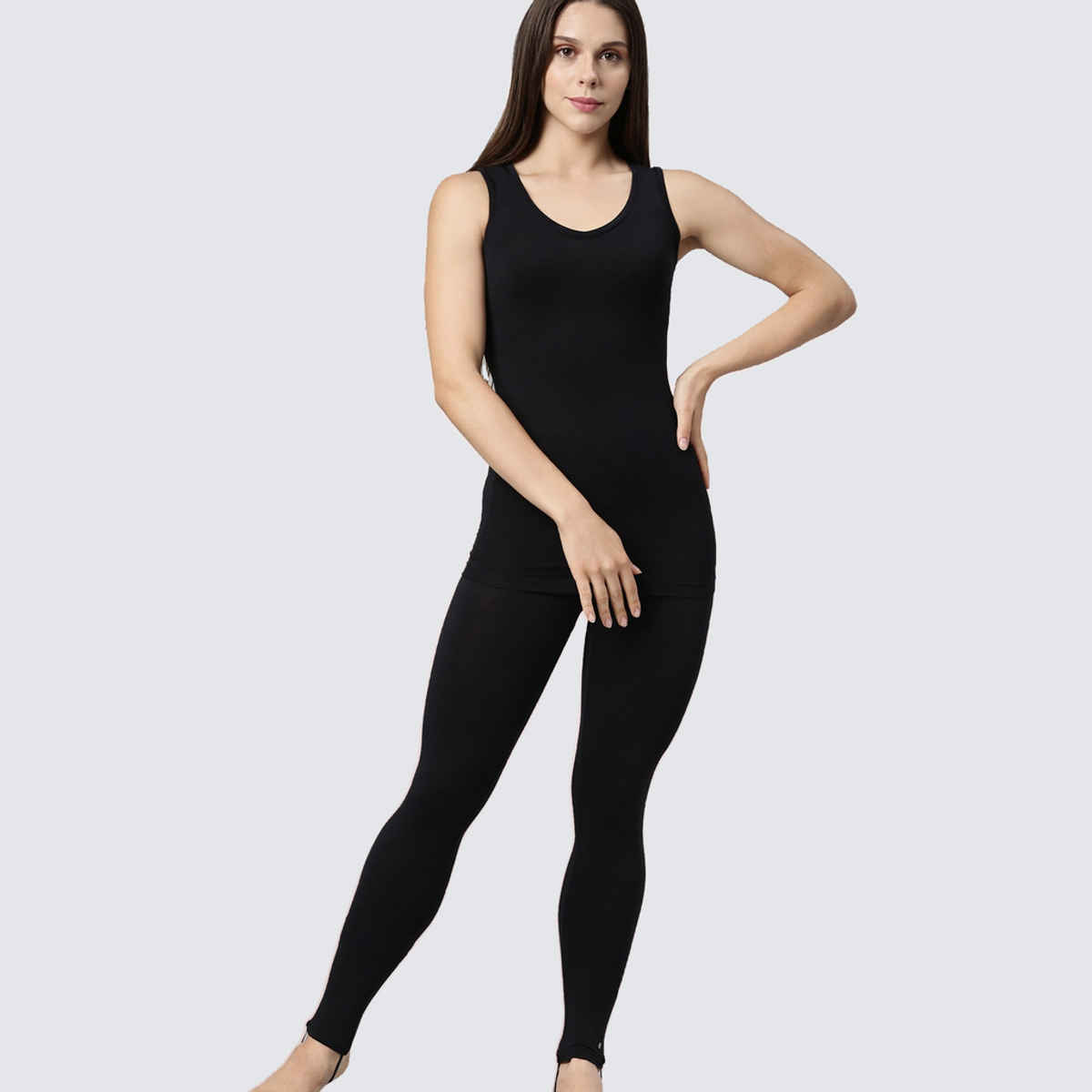 Enamor TH01 Thermals V-Neck Sleeveless Vest With Sweat Wicking, Antimicrobial Finish