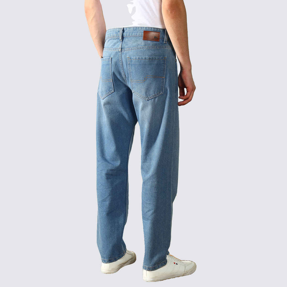 Dennis Lingo Men's Relaxed Fit Mid-Rise Jeans | Light Blue | 34