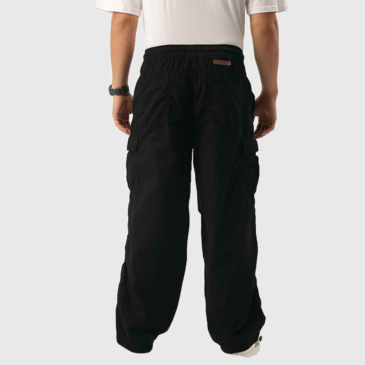 Bene Kleed Unisex Parachute Cargo Trousers | Black - 28