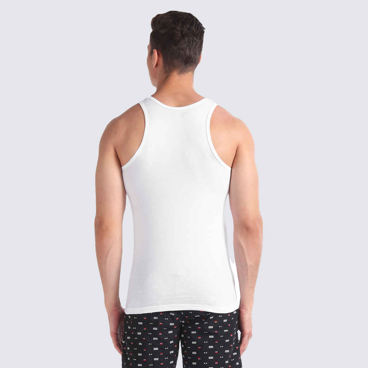 USPA Men's Cotton Round Neck Solid Vest - Pack of 3 - S - White