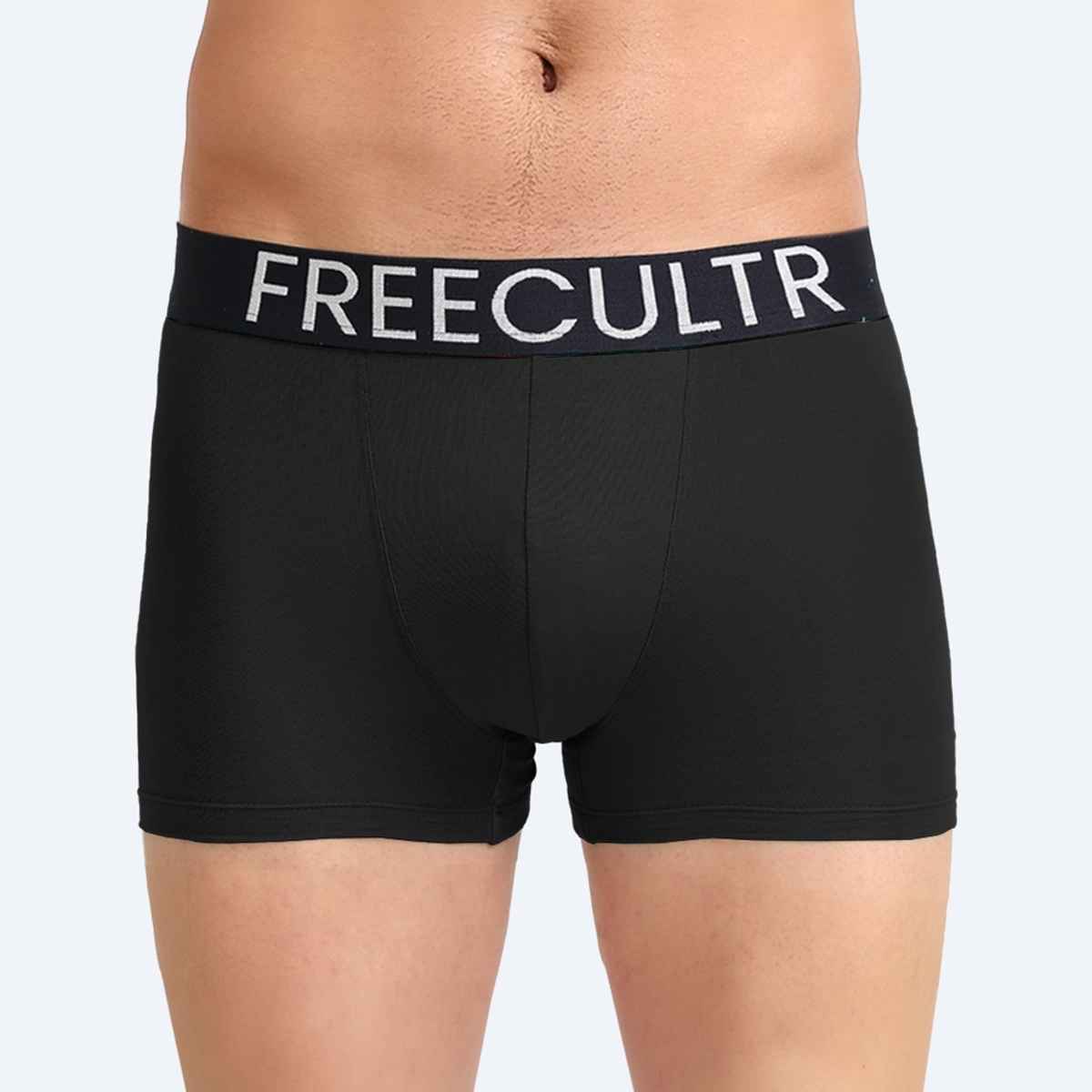 Freecultr Men's Underwear Organic Cotton Trunk - Pack of 1 Black - L