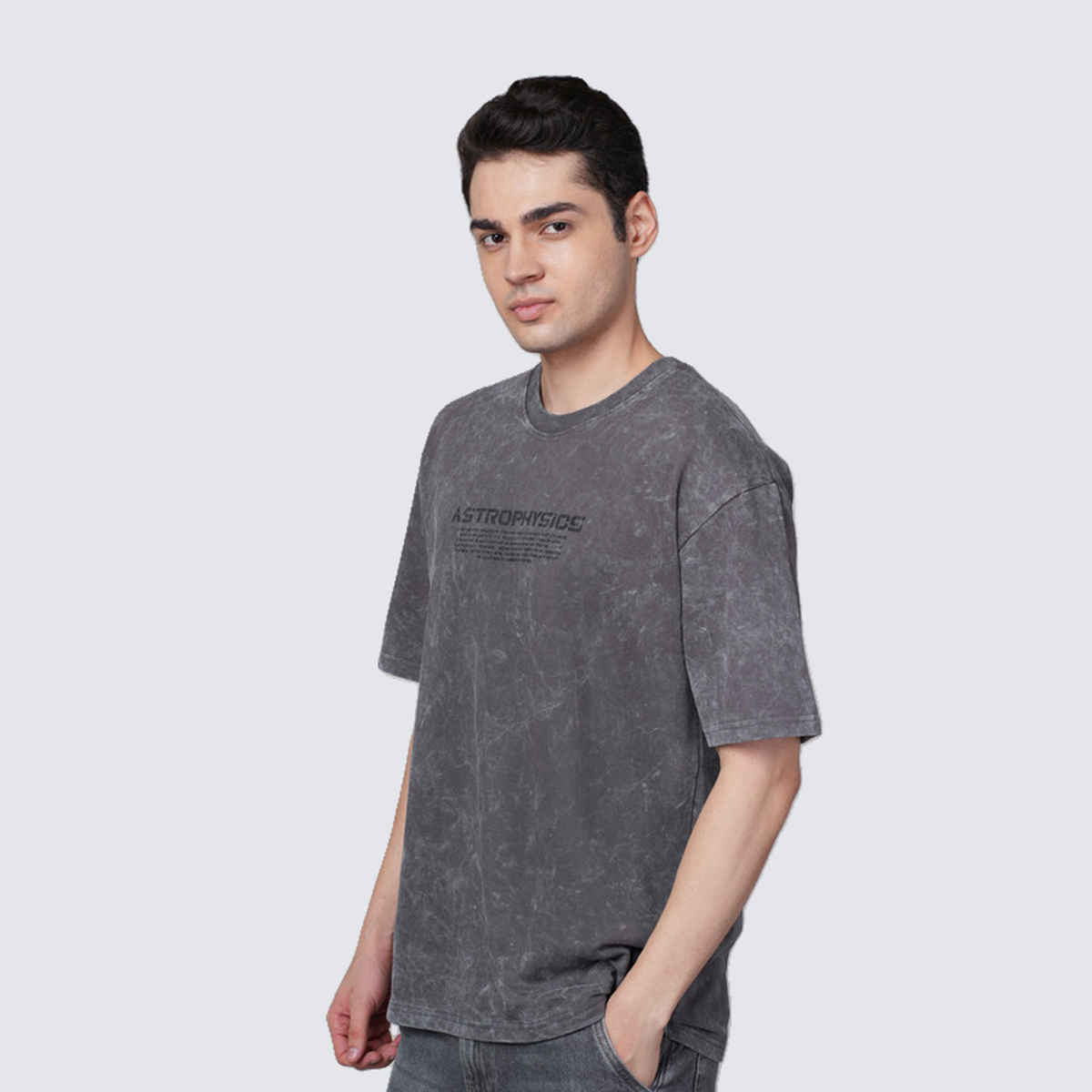 Outlaws Men's Cotton Premium Quality LOSTINSPACE T-Shirt | Grey - 2XL
