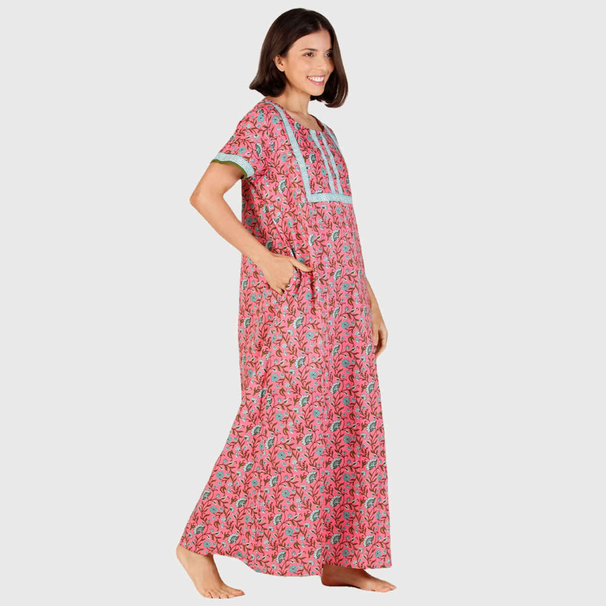 Evolove Women's Nighty Red Pink LNGCO3079RP-L