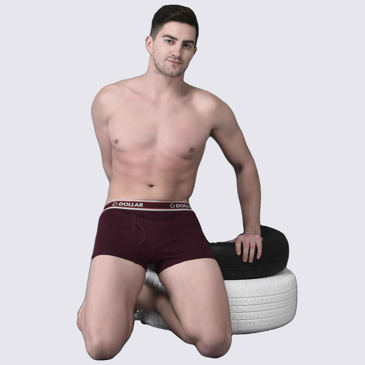 Dollar Bigboss Men's Solid Combed Trunk With Double Pouch Support | Pack Of 2 | Assorted - M