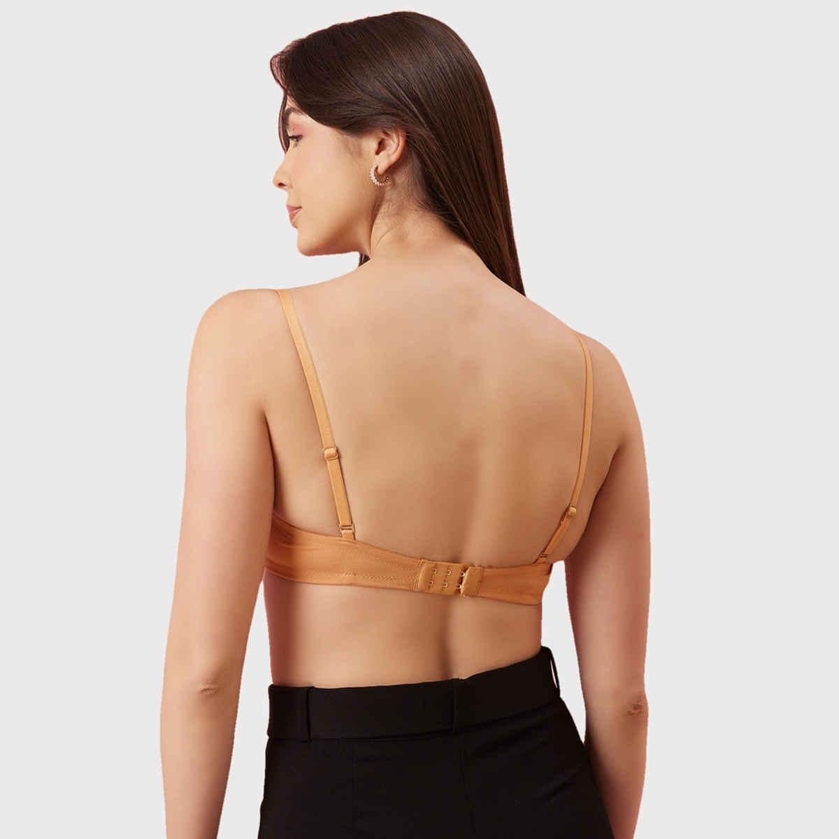 Clovia Cotton Padded Underwired Multiway Strapless Balconette T-Shirt Bra | Nude | 36D