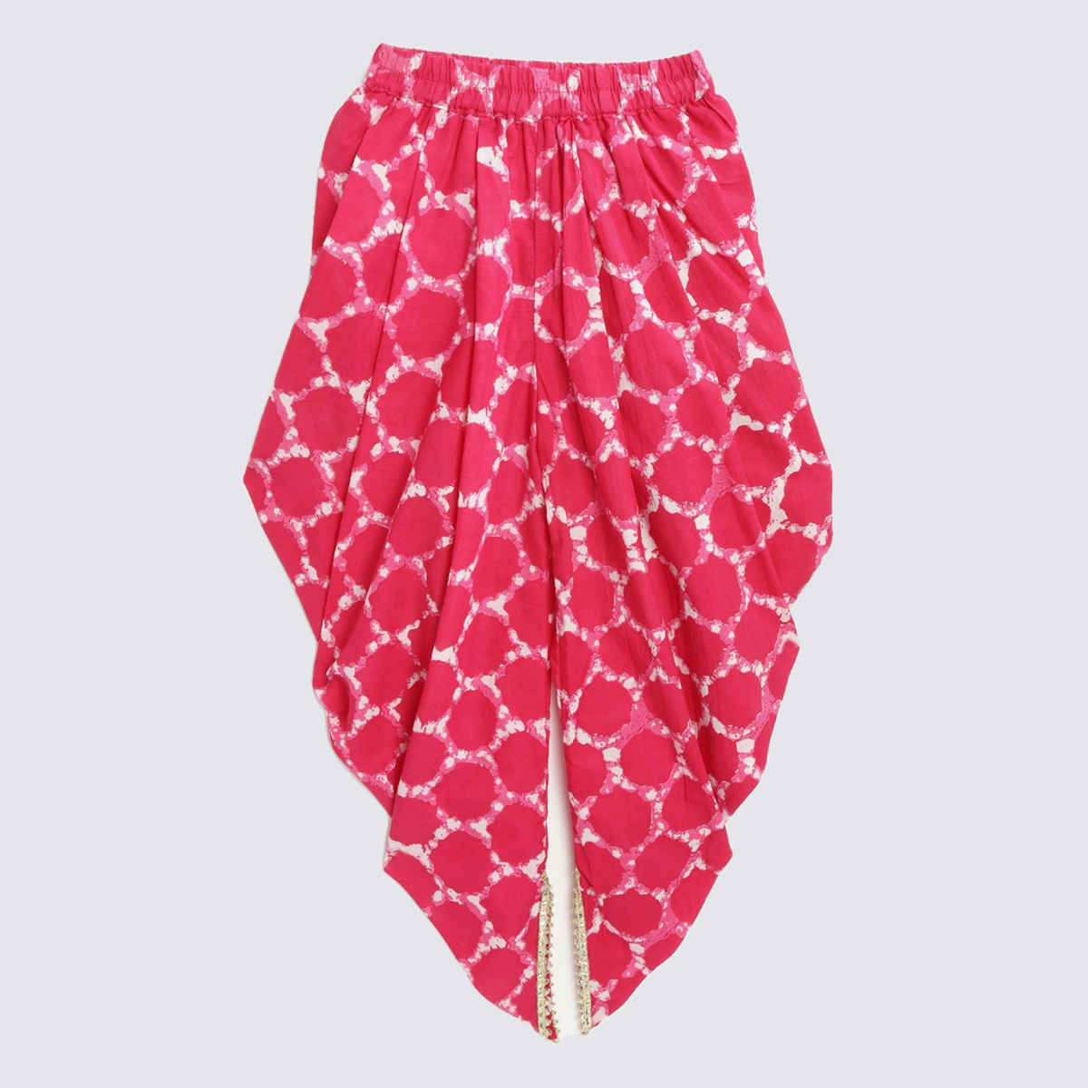 Pspeaches Girl's Dhoti Set | Dh-Greenjaal | Green | 2-3 yrs