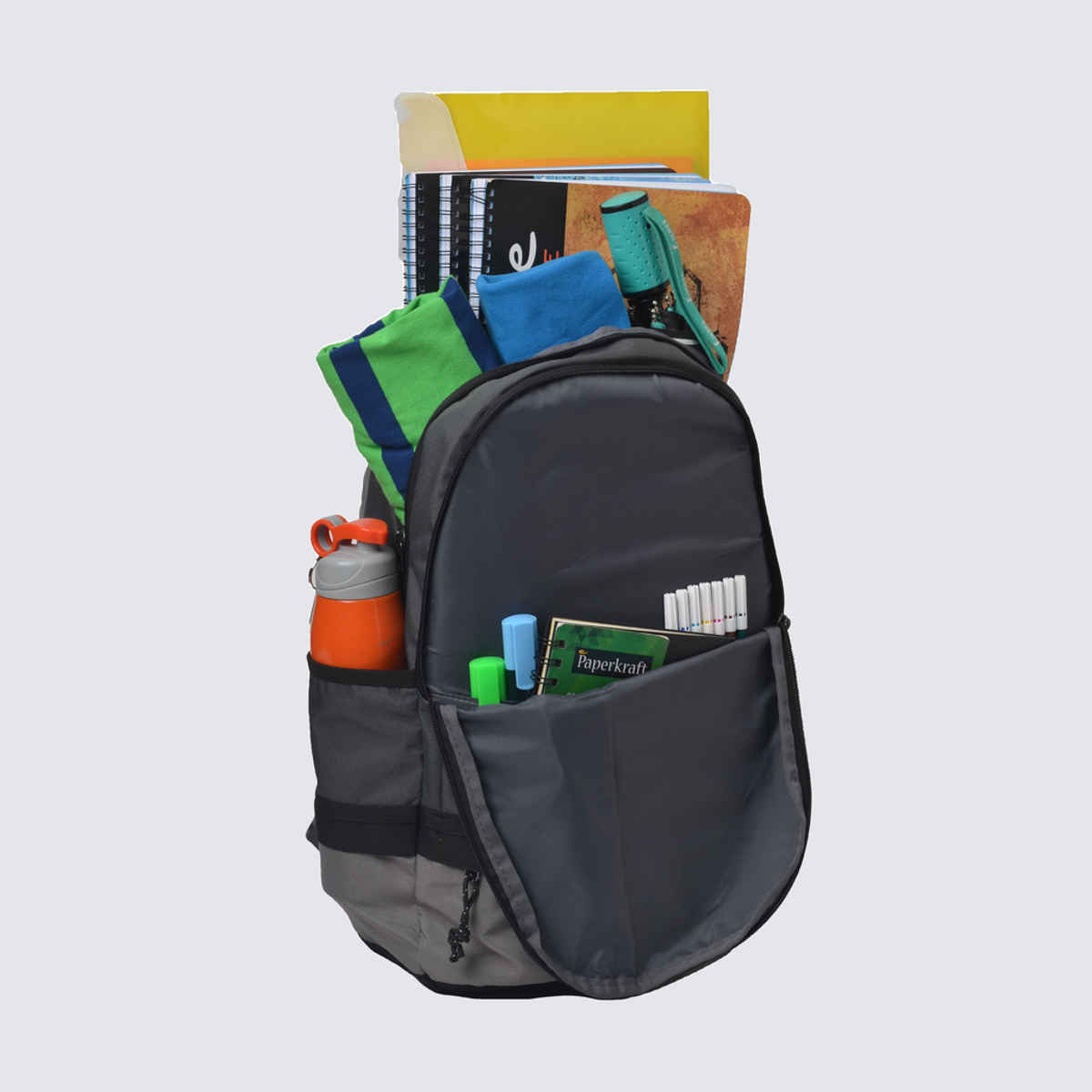 F Gear Unisex Solid Polyester 19 L Backpack | Black and Grey