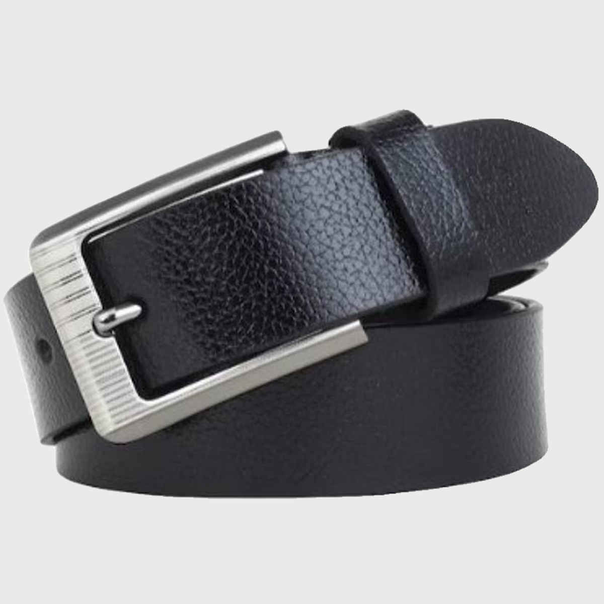 Kaezri Genuine Leather Black Patterned Belt for Men | Lckata - 38
