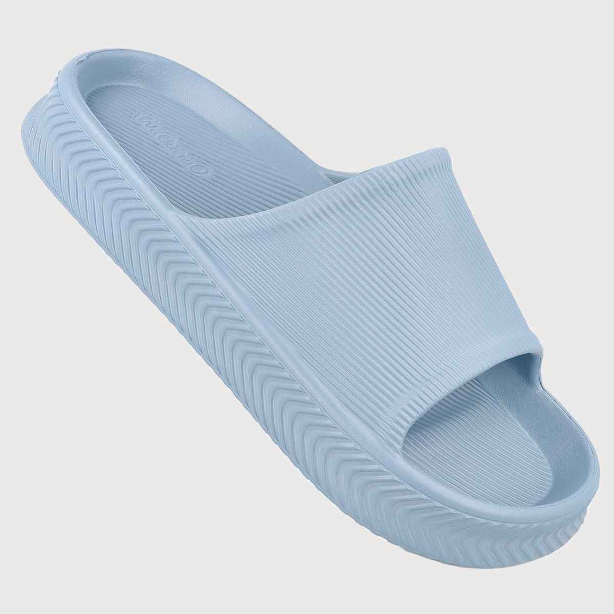 Walkaroo Men's Flip-Flop Sliders - WC8737 Aqua Blue UK10